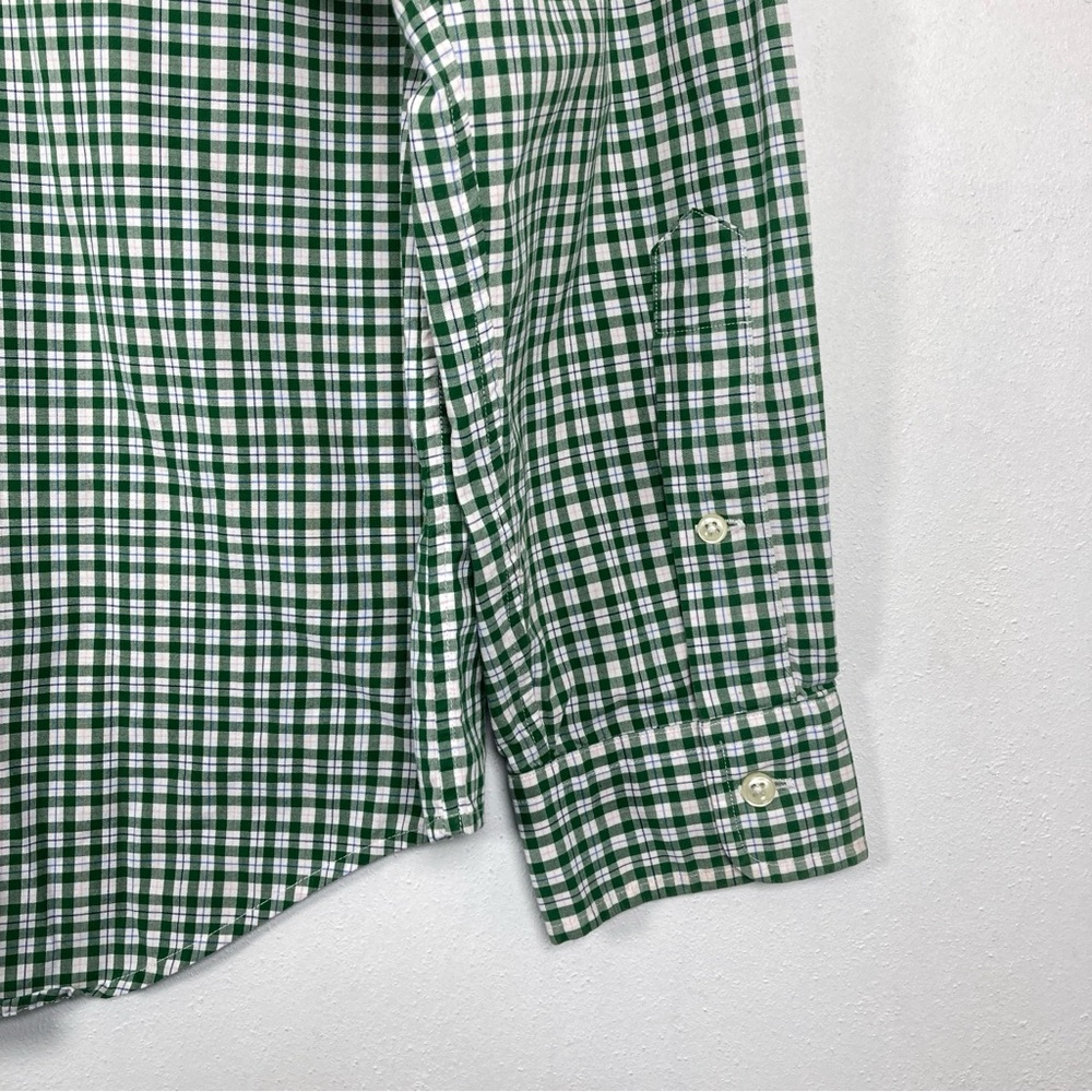 Polo Ralph Lauren Men’s Button Front Shirt Green Mini Gingham Large Cotton - Picture 6 of 16